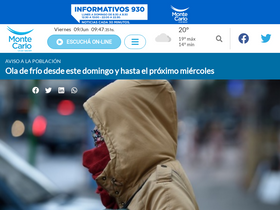 'radiomontecarlo.com.uy' screenshot