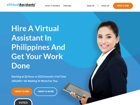 'evirtualassistants.com' screenshot