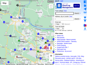 'aprs.fi' screenshot