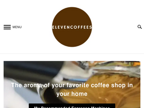 'elevencoffees.com' screenshot
