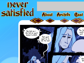 'neversatisfiedcomic.com' screenshot