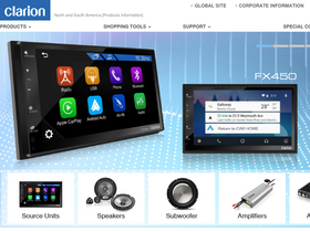 'clarion.com' screenshot