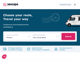 'yescapa.co.uk' screenshot