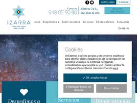 'izarratanatorio.com' screenshot