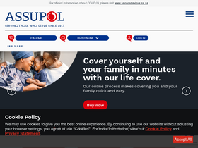 'my.assupol.co.za' screenshot