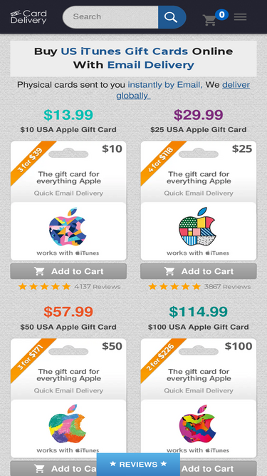 Buy US iTunes Gift Cards Online - Email Delivery - MyGiftCardSupply