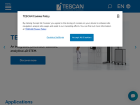 'tescan.com' screenshot