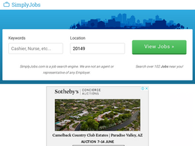 'simplyjobs.com' screenshot