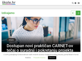 'ocjene.skole.hr' screenshot