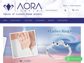 aorajewellery.com homepage screenshot