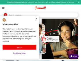 'prezzee.com' screenshot