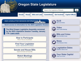 'oregonlegislature.gov' screenshot