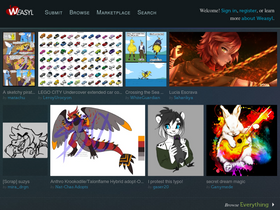 'weasyl.com' screenshot