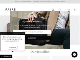 fairecollective.com homepage screenshot