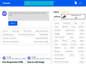 '3schools.in' screenshot