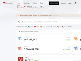 'tronscan.org' screenshot