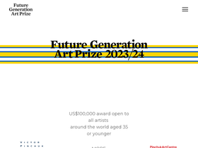 'futuregenerationartprize.org' screenshot