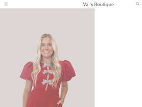 valsboutique.com homepage screenshot