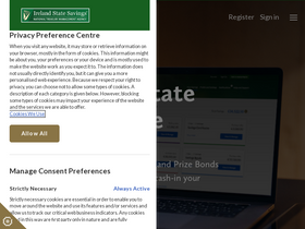 'statesavings.ie' screenshot
