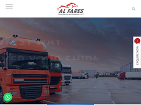 'alfarescargo.com' screenshot