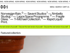 001.space homepage screenshot