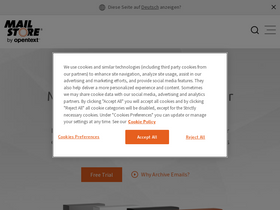 'mailstore.com' screenshot