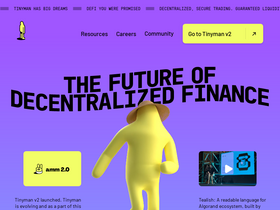 'tinyman.org' screenshot