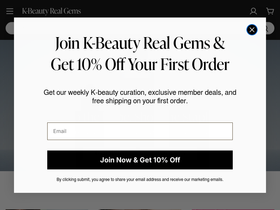 kbeautyrealgems.com homepage screenshot