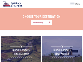 'quirkycampers.com' screenshot