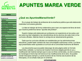 'apuntesmareaverde.org.es' screenshot