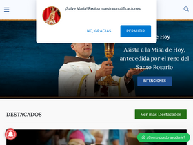 'caballerosdelavirgenecuador.com' screenshot