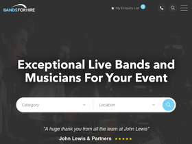 'bandsforhire.net' screenshot