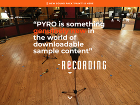 pyroaudio.com homepage screenshot