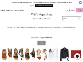 'wills-vegan-store.com' screenshot