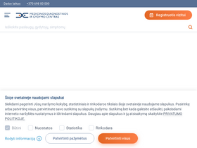 'medcentras.lt' screenshot