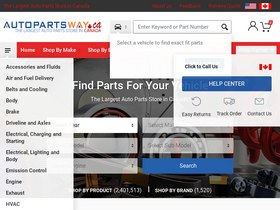 'autopartsway.ca' screenshot