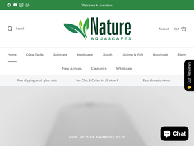 natureaquascapes.com homepage screenshot