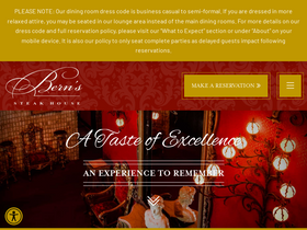 'bernssteakhouse.com' screenshot