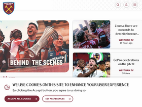 'whufc.com' screenshot