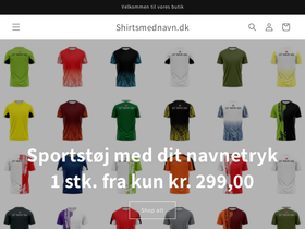 Shirtsmednavn homepage screenshot