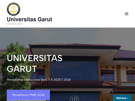 'uniga.ac.id' screenshot