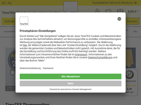 'timetex.de' screenshot