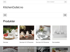 Kitchenoutlet.no homepage screenshot