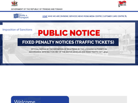 'mowt.gov.tt' screenshot