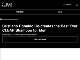 'clearhaircare.com' screenshot