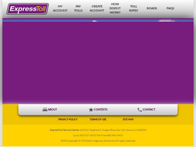 'expresstoll.com' screenshot
