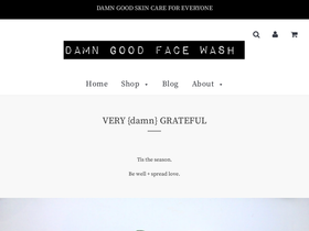 damngoodfacewash.com homepage screenshot