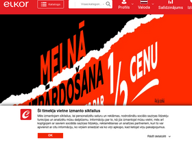 'elkor.lv' screenshot