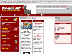'pkmn.net' screenshot