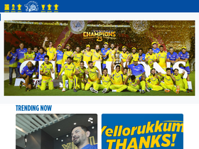 'chennaisuperkings.com' screenshot